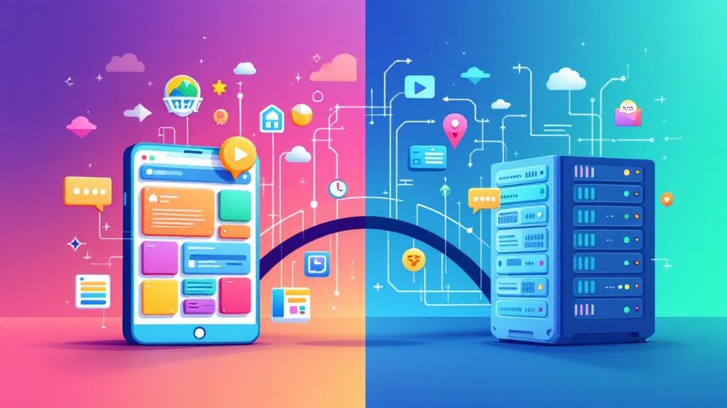 Front-end and back-end WordPress development visualization