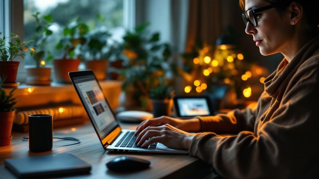Person using assistive technology to access website