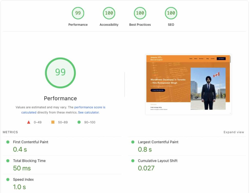Report generated from PageSpeed Insights
 on October 19, 2025, at 2:31:27 PM. 