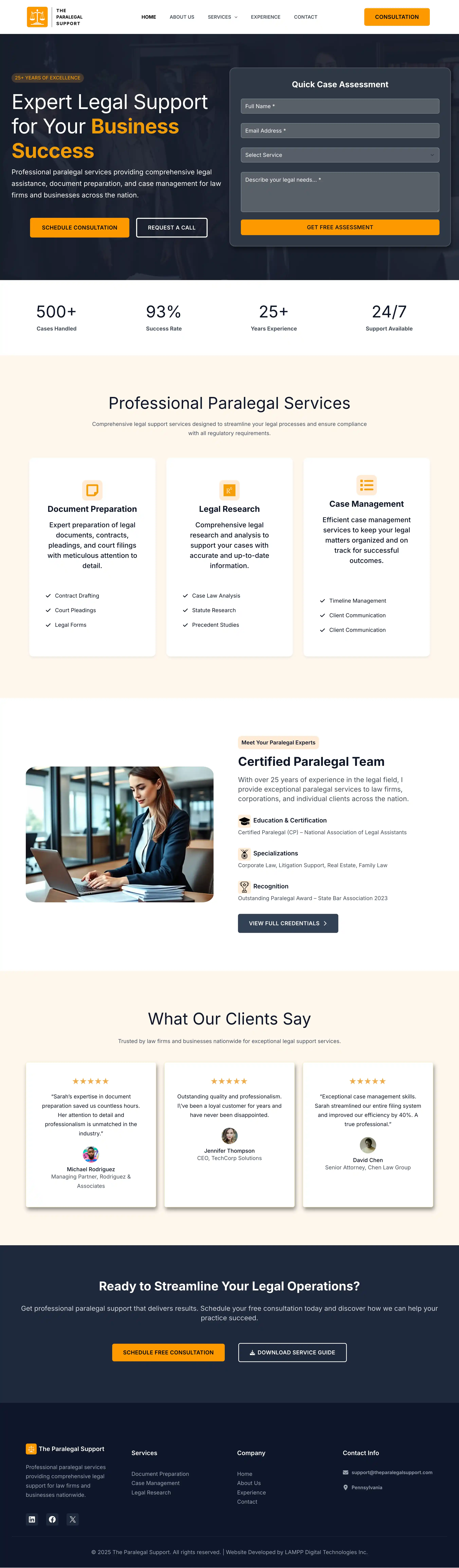 The Paralegal Support